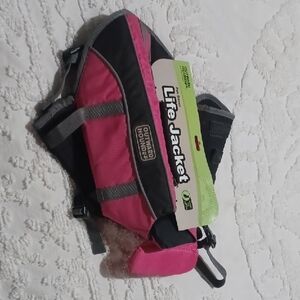 Outward Hound Pink and Black Life Vest